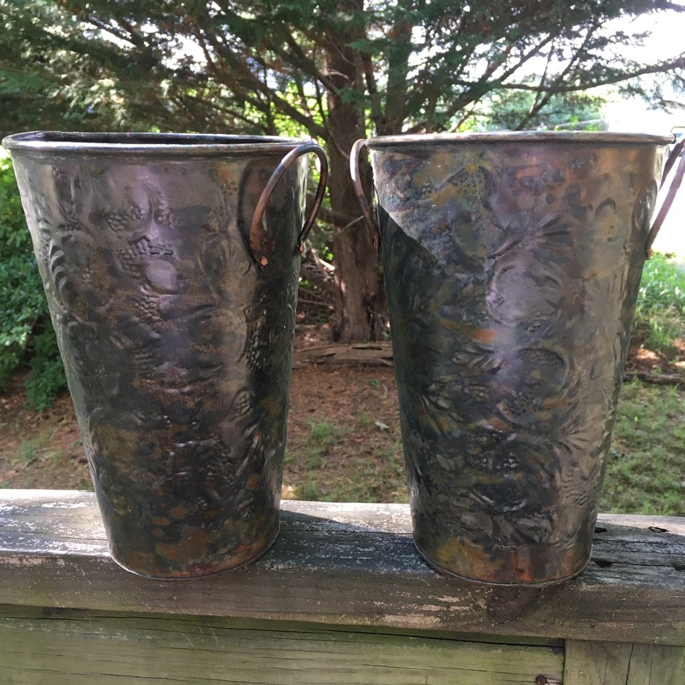 2 French Market Flower Containers